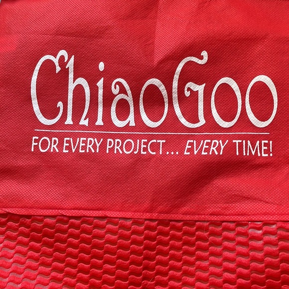 ChiaoGoo Red Drawstring Backpack Project Bag - Picture 2 of 7